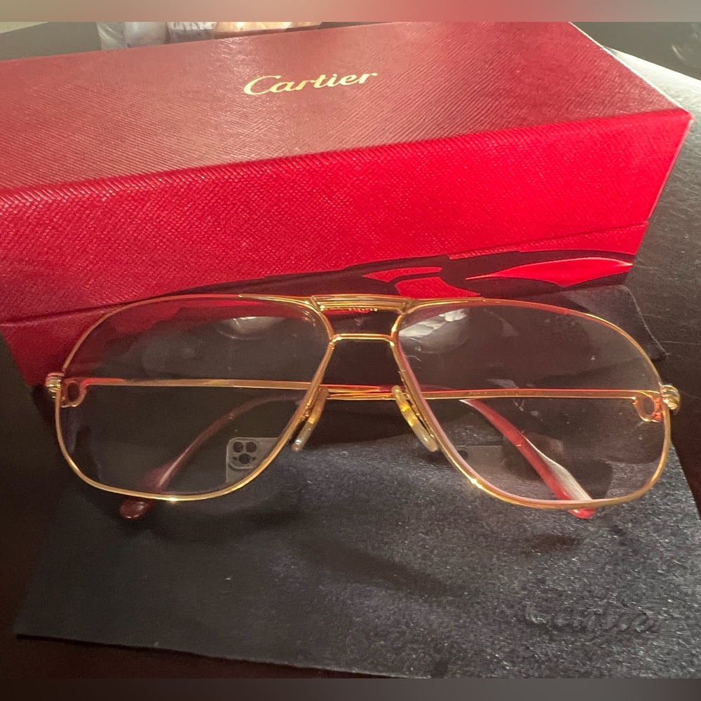 Cartier Aviator Vintage Glasses – 22k Gold-Plated Frames only
